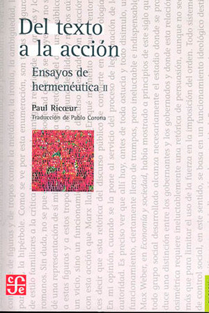 Del Texto a la Acción: Ensayos de Hermenéutica ii