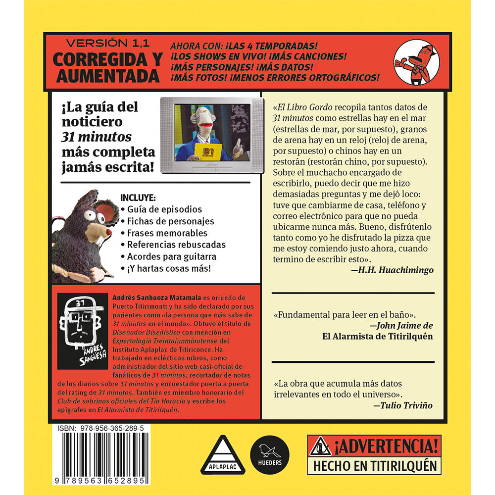 El libro gordo de 31 minutos, Versión 1.1 -  Corregida y aumentada