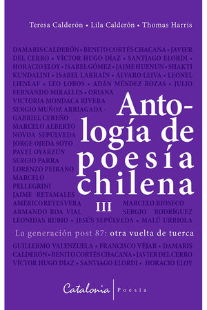 ANTOLOGÍA DE POESÍA CHILENA 3. LA GENERACIÓN POST 87