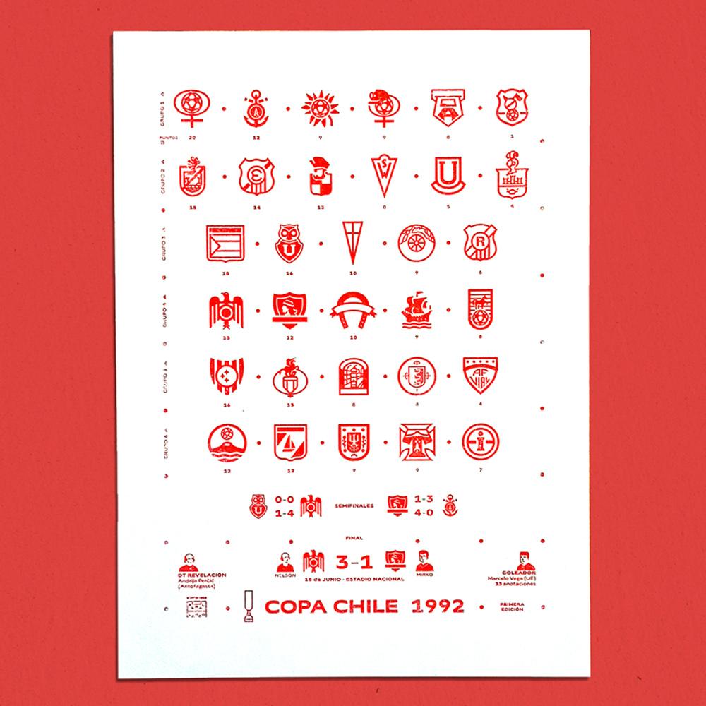 AFICHE COPA CHILE 1992