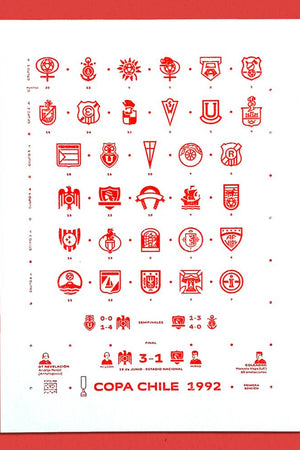 AFICHE COPA CHILE 1992