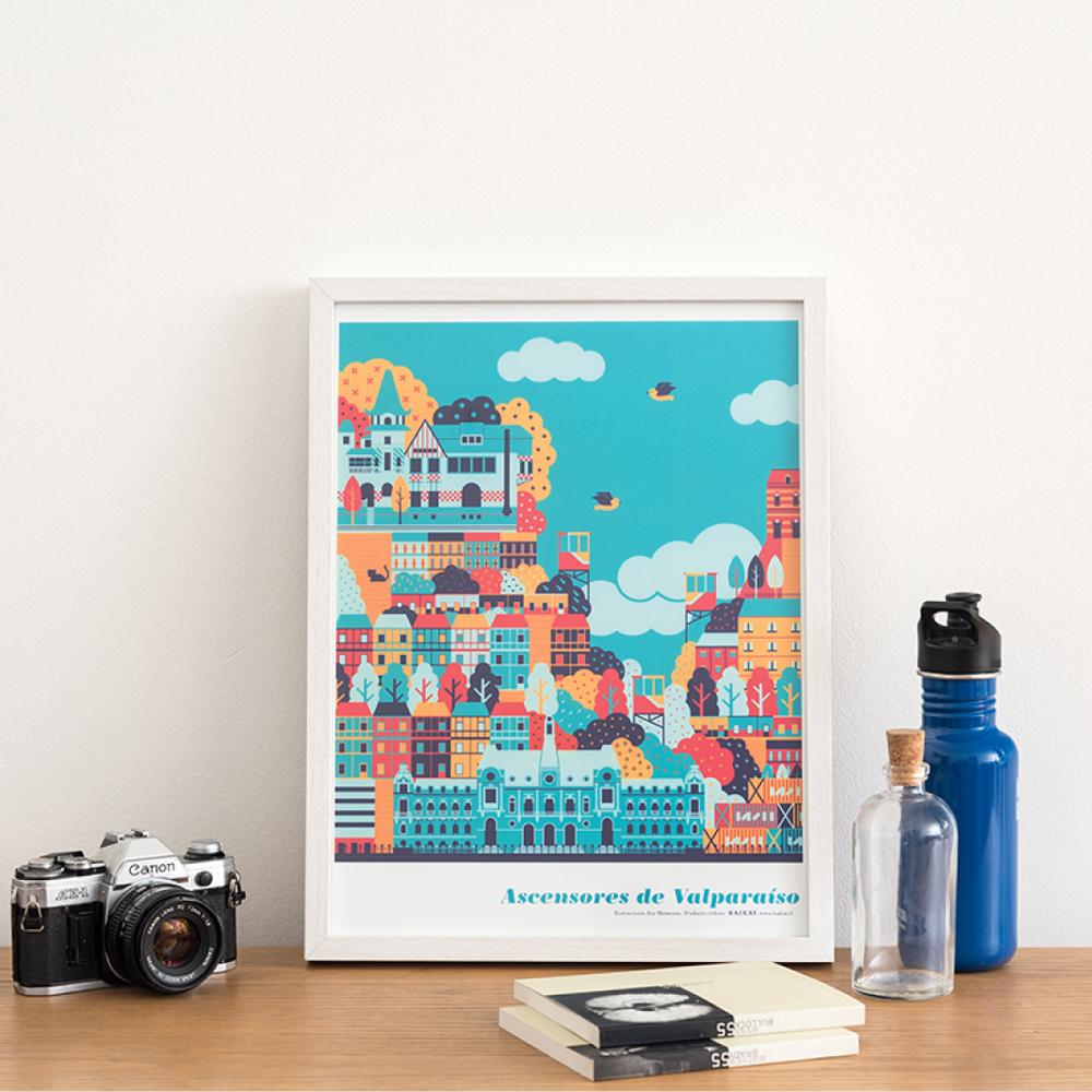 AFICHE ASCENSORES DE VALPARAÍSO