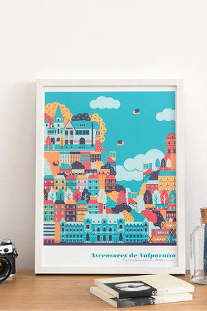 AFICHE ASCENSORES DE VALPARAÍSO