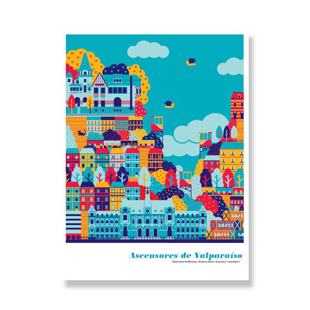 AFICHE ASCENSORES DE VALPARAÍSO