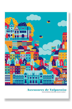 AFICHE ASCENSORES DE VALPARAÍSO