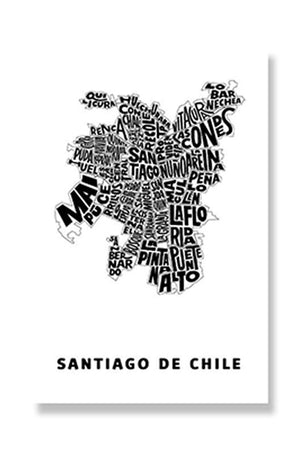 POSTAL TERRITORIOS TIPOGRÁFICOS - Santiago de Chile